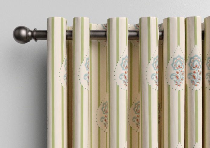 Petal & Block Bolli Stripe, Neem - Made to Measure Curtains - Image 12